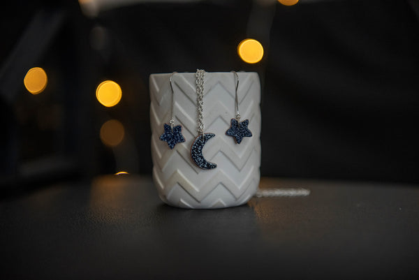 Clustlysau Ser / Star threader Earrings