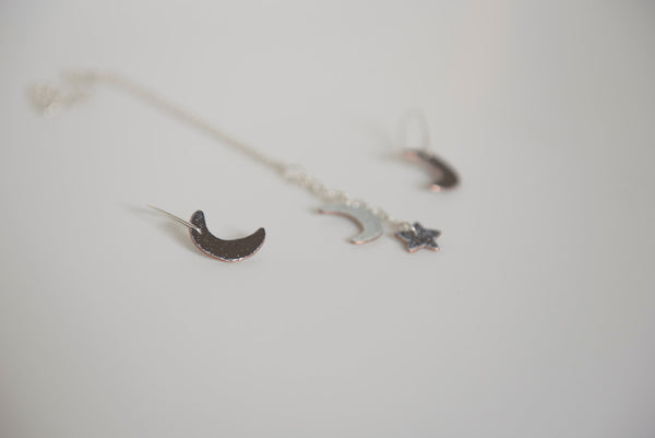 Clustlysau Lleuad / Moon Earrings