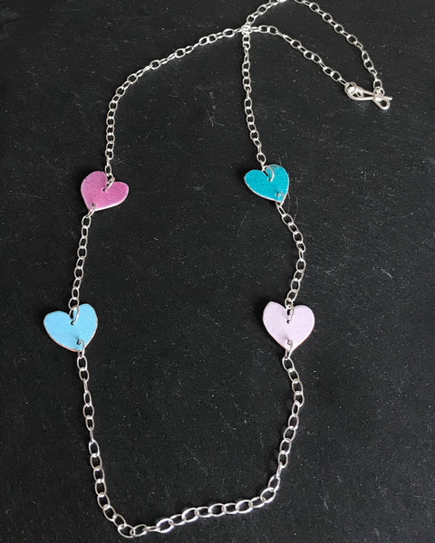 Long Hearts Necklace