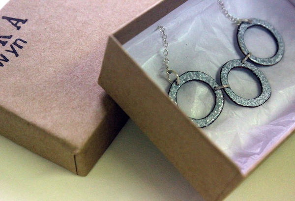 Triple Circle Enamel Necklace