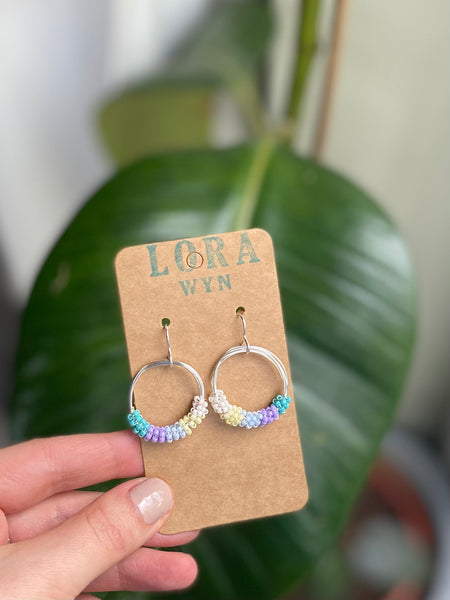 Ombre Miyuki beads & wire Earrings