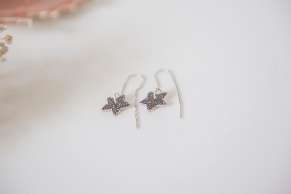 Clustlysau Ser / Star threader Earrings