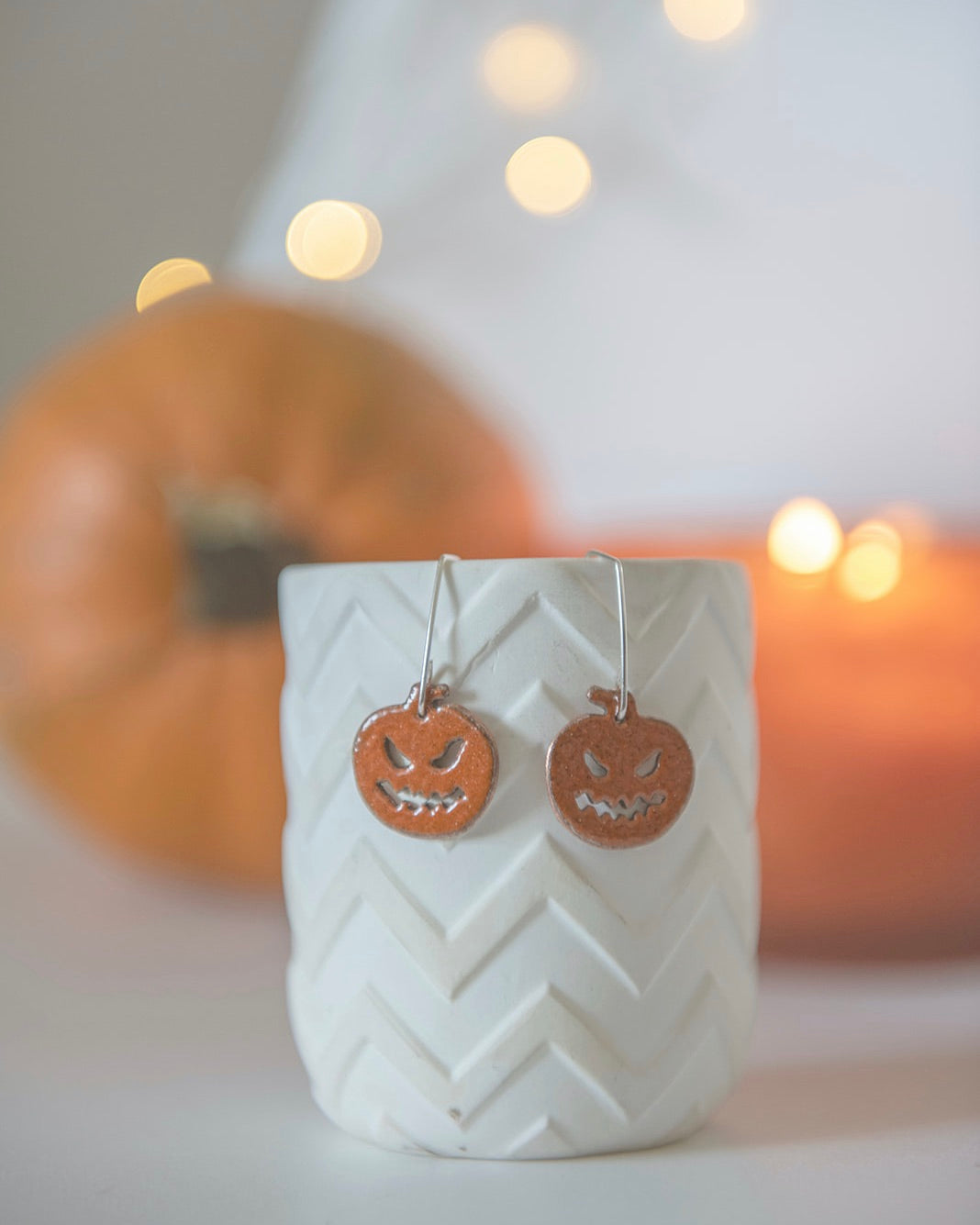 Clustlysau Pwmpen / Pumpkin Earrings