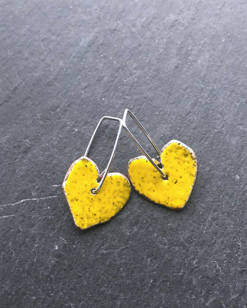 Drop Heart Earrings