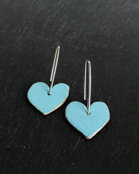 Drop Heart Earrings