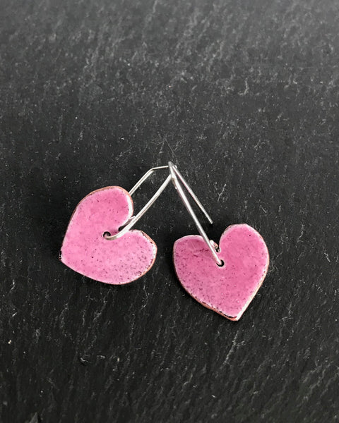 Drop Heart Earrings