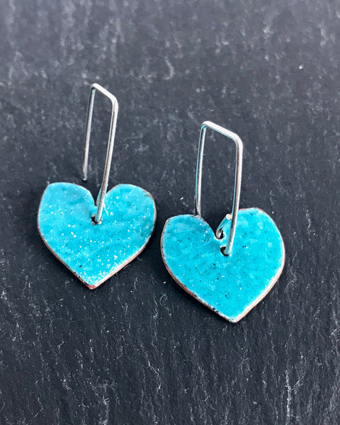Drop Heart Earrings