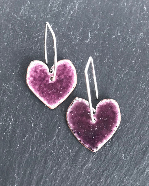 Drop Heart Earrings