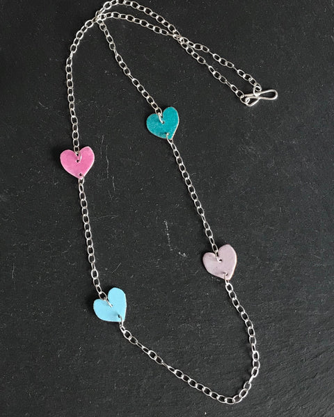 Long Hearts Necklace