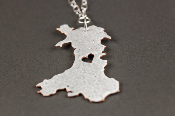 Wales Map Necklace