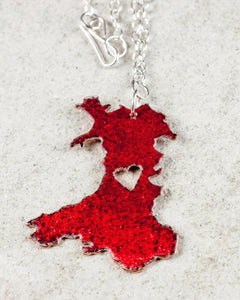 Wales Map Necklace